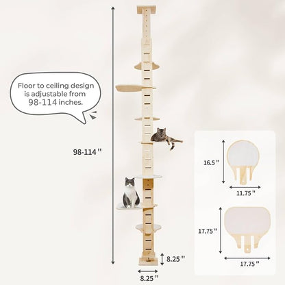 COZIWOW Floor to Ceiling Cat Tree Tower - Image 6