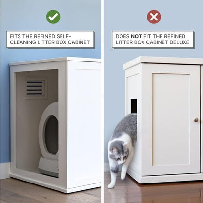 Refined Self Cleaning Litter Box Cabinet-Litter Catch Espresso - Image 2