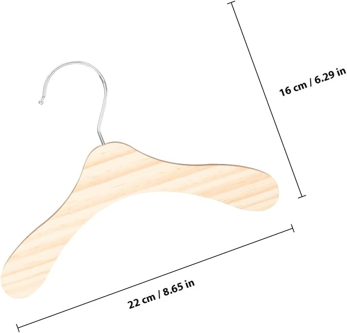 10pcs 8.66-inch Wooden Pet Hangers - Image 2