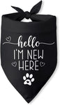 Hello I'm New Here Dog Bandana New Puppy Announcement Gift by PwrlveiutforYou