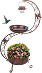 VEWOGARDEN S Bird Baths for Outdoors Metal Standing Bird Bath by VEWOGARDEN