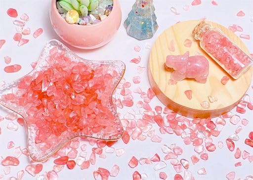YATOJUZI Cherry Quartz 1LB Aquarium Gravel Rocks Bulk Wholesale Tumbled - Image 3