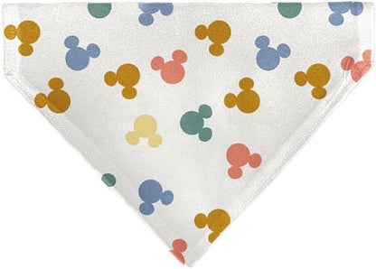 Disney Pet Bandana Mickey Mouse Ears Icon Scattered White Slip On Collar - Image 2
