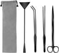 Quarium Aquascape Tools Kits, 4 in 1 Anti-Rust Aquatic Plant Aquascaping Tool by Unknown