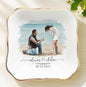 Personalized Couple Portrait Photo Ring Dish Engagement Gift, Ring Holder Dish by Anniversaree