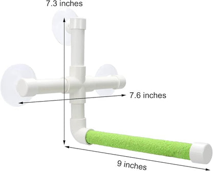 Bird Portable Suction Cup Shower Perch Window Wall Standing Platform - Image 5