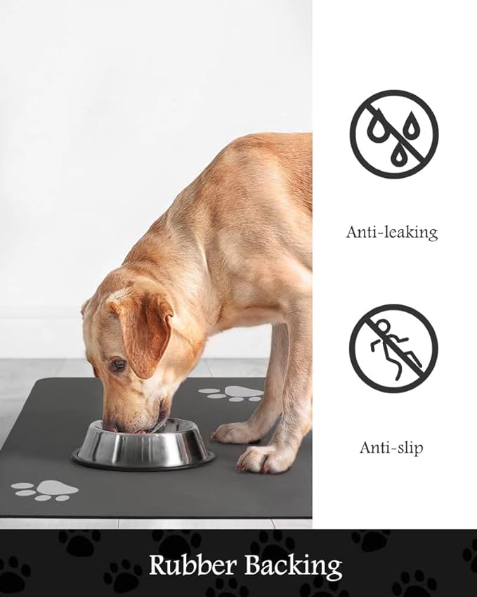 PADOOR Pet Feeding Mat-Absorbent Dog Mat - Image 6