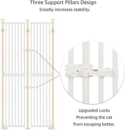 unipaws 75" High Extra Tall Cat Gate, Auto Closing and No Drilling Safety Gate - Image 5