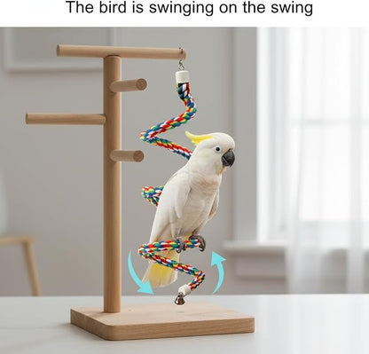 79'' Bird Perch, Bird Rope Perch & Birds Swing Set, Bird perches - Image 7