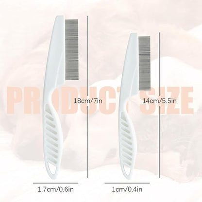 2 Pack Multifunctional Pet Comb, Upgrade Pet Grooming Brush Magic Tear Stain - Image 5