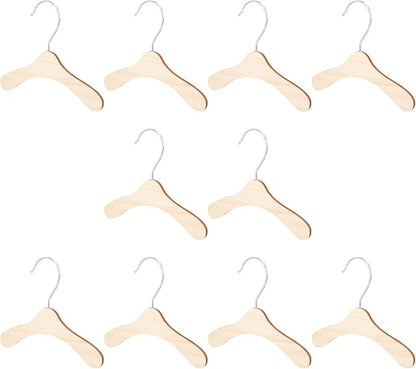 Wooden Pet Clothes Hangers 8.66-inch Small Dog and Cat Hangers Wear-Resistant by levemolo