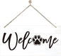 Welcome Sign for Front Door, Welcome Decor Wooden Hanging Sign for Wall Decor by corner+wind