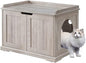 unipaws Cat Litter Box Enclosure Furniture, Hidden Litter Box Cover Washroom by unipaws