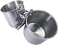 Bird Feeder Cups with Clamp Mount on Standing Perch, 2 Stainless Steel Cups by halinfer