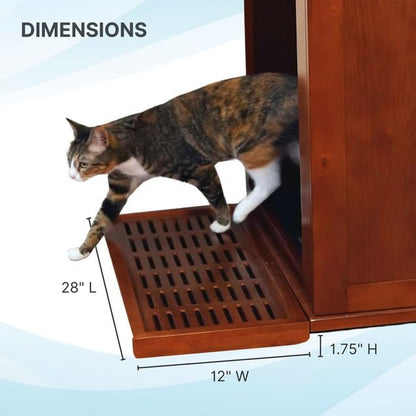 Refined Self Cleaning Litter Box Cabinet-Litter Catch Mahogany - Image 5