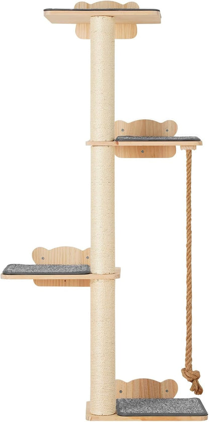 VEVOR 4 Tiers Tall Cat Wall Furniture Set - Image 10