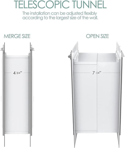 Baboni Pet Door for Wall, Steel Frame and Telescoping Tunnel, Aluminum Lock - Image 7
