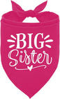 Big Sister Dog Bandana, Deep Pink Dogs Scarf Accessories, Pet Triangle Scarf by ZPPRJF