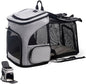Expandable Cat Carrier Backpack, Large Soft Airline Approved Collapsible Pet Bag by PetHome