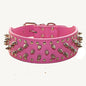 Serijoars Spiked Studded Dog Collar, PU Leather Dog Collar, Adjustable Pet by Serijoars