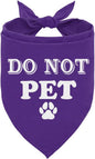 Do Not Pet Dog Bandana, Funny Cute Dog Bandana, Pet Dog Triangle Scarf by ZPPRJF