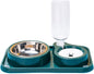 JiangYanus Double Dog Cat Bowls, Pet Water and Food Bowl Set by JiangYanus