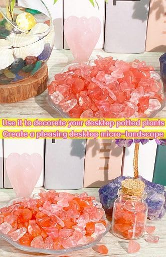 YATOJUZI Cherry Quartz 1LB Aquarium Gravel Rocks Bulk Wholesale Tumbled - Image 5