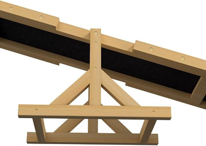 71" Dog Agility Seesaw Outdoor for Training and Exercise, Wooden Platform Dog - Image 9