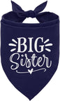 Big Sister Dog Bandanas, Dark Blue Dog Bandana, Pet Triangle Scarf Accessories by ZPPRJF