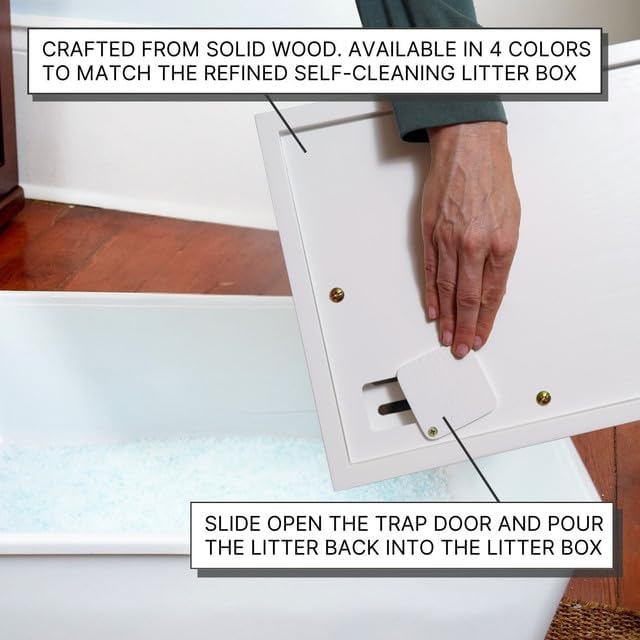 Refined Self Cleaning Litter Box Cabinet-Litter Catch Espresso - Image 4