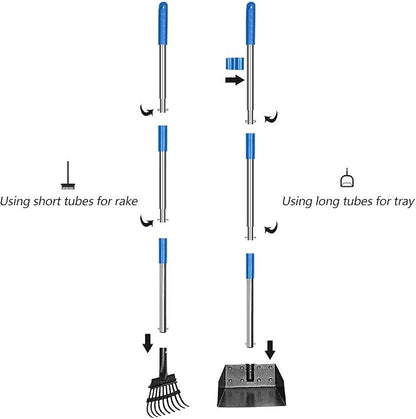 QiMH Upgraded Dog Pooper Scooper Extra Large, Adjustable Long Handle Stainless - Image 5