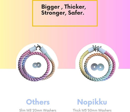 3pcs Nopikku Gradient Bendable Bird Rope Perches Climbing Rope Toys Fun Bird - Image 3