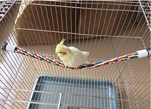 Bird Rope Perches, Parrot Toys 36 inches Rope Bungee Bird Toy - Image 8