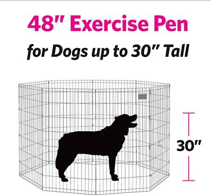 MidWest Homes for Pets Folding Metal Dog Exercise Pen, Indoor/Outdoor Playpen - Image 7