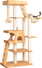 Wood Cat Tree for Large Cats, 62-Inch Tall Modern Cat Tower by PETTIFULCATTREE