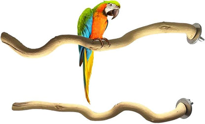 Allazone 5 PCS Natural Parrot Perch Bird Stand Wooden Parrot Perch Stand - Image 4