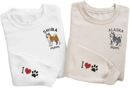 VIOLAVA Custom Cat Embroidered Christmas Sweatshirt – Personalized Pet Name by VIOLAVA