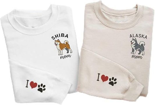 VIOLAVA Custom Cat Embroidered Christmas Sweatshirt – Personalized Pet Name by VIOLAVA