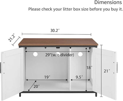 unipaws Extra Large Cat Litter Box Enclosure Furniture - Image 7