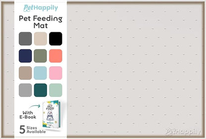 Dog Food Mat - 28x18 Raised Edges Dogs Mat by PETHAPPILY