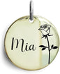 Cats Dogs ID Tags Personalized Engraving Birth Flowers Pattern by Acatinthetree