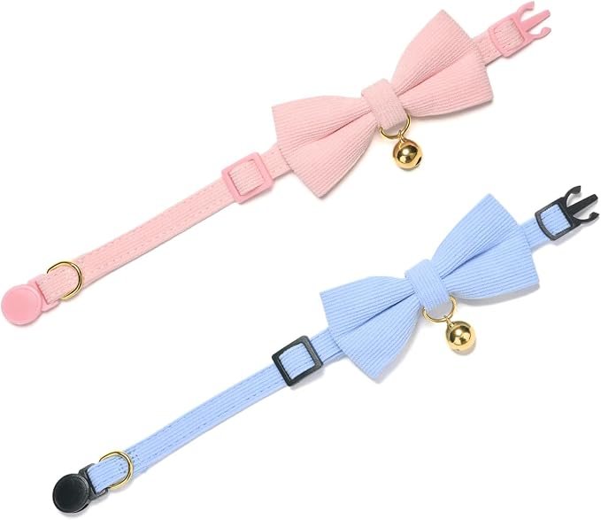 2 Pack Soft Corduroy Cat Collars - Image 2