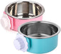 Stainless Steel Removable Pet Food Bowl, Anti-overturn Water Feeder Container by QIYADIN
