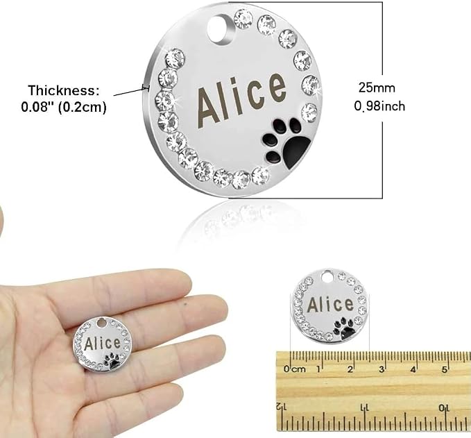 Personalized Dog/Cat Cute Paw Pet ID Tag - Image 4
