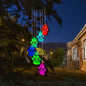 Paw Print Solar Wind Chimes, Color Changing Outdoor Paw Print Solar Lights by fasohere