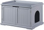 unipaws Cat Litter Box Enclosure Furniture, Cat Washroom, Hidden Litter Box by unipaws