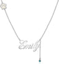 Personalized Cute Dog Cat Paw Name Necklace Forever Love Custom Heart Pendant by RESVIVI