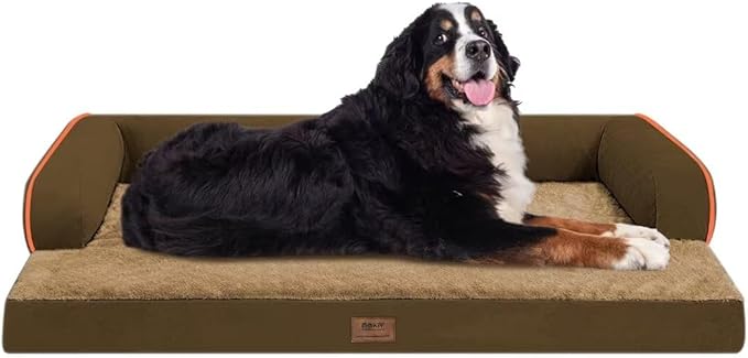 Orthopedic Large Dog Bed Washable: Brown Gaint Size Dog Beds - Image 9