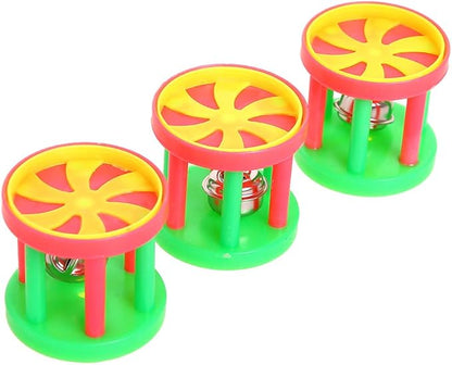 QBLEEV Bird Roller Rattles Toys, Parrot Foot Toys, Foraging Chewing Bell - Image 3