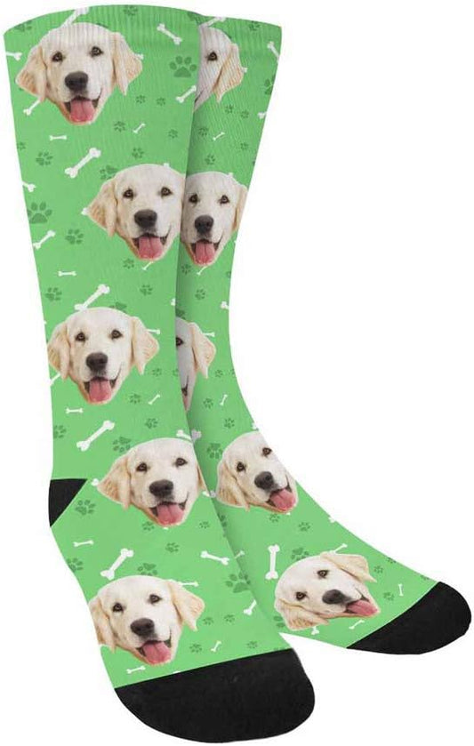 MyPupSocks Custom Personalized Photo Pet Face Socks, Cat and Dog Tracks Paws by MyPupSocks